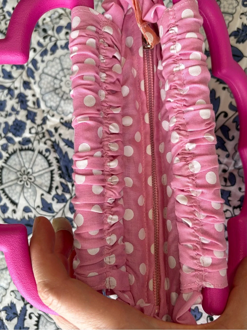 EUC Croc Bright Pink scallop Handle Handbag CHILD  BUNDLE